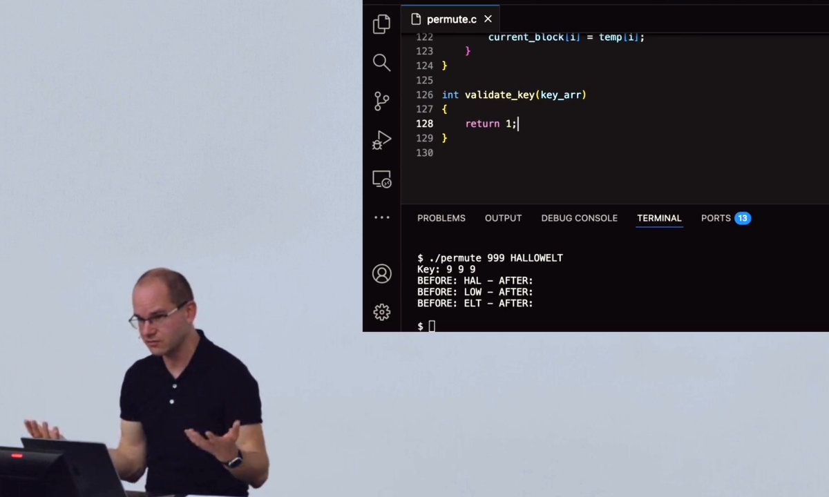 Live-Coding: Permutationschiffre landscape